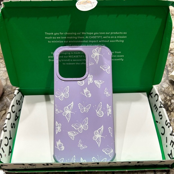 Gently loved used Casetify Purple bumper IPhone 13 Pro case - Picture 2 of 16